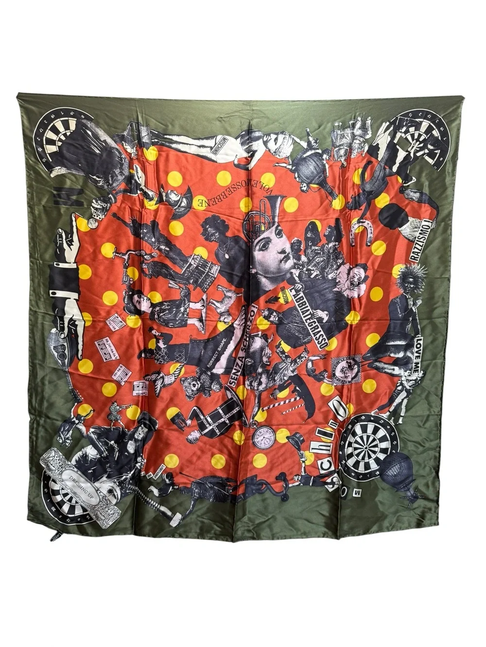 Moschino Larioseta Como Silk Scarf Vintage
